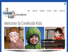Tablet Screenshot of creeksidekids.net